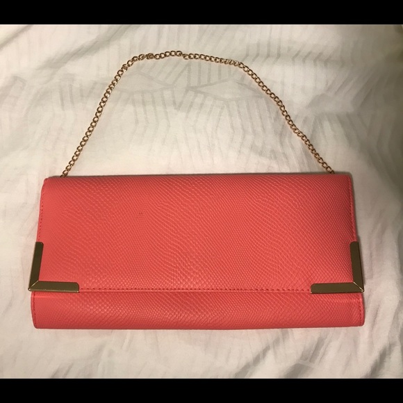 Handbags - Coral colored purse / clutch / handbag NWOT